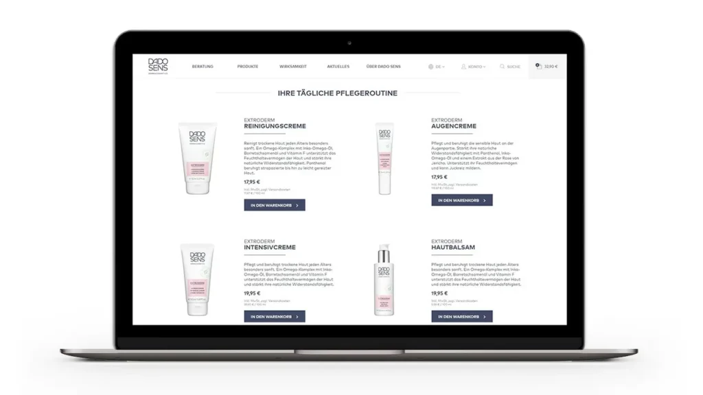 Ergebnis_DADOSONS-Konfigurator-1.jpg Ergebnisseite mit Produktvorschlägen laut Produktkonfigurator