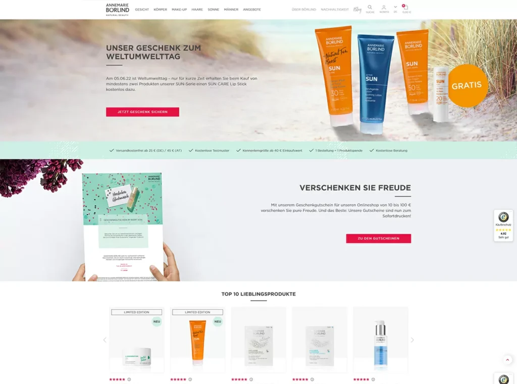 redesign.jpg Startseite Annemarie Börlind mit optimiertem Design