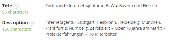 Systemseite Vorlage Meta Daten