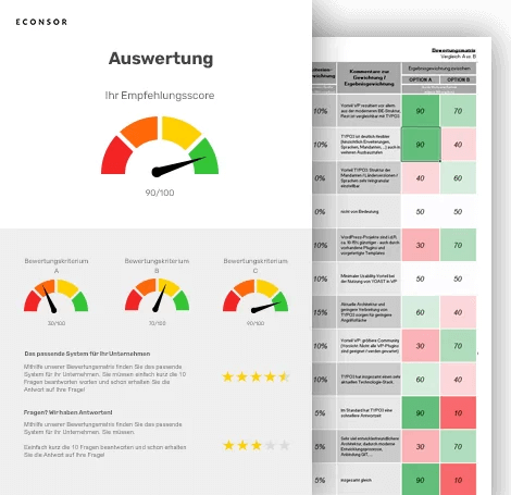 Bewertungsmatrix für Ihre System-Auswahl