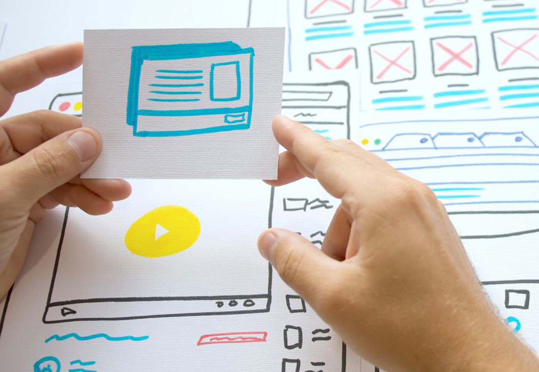 inhaltskonzept relaunch Planung einer Webseite mit Wireframes.