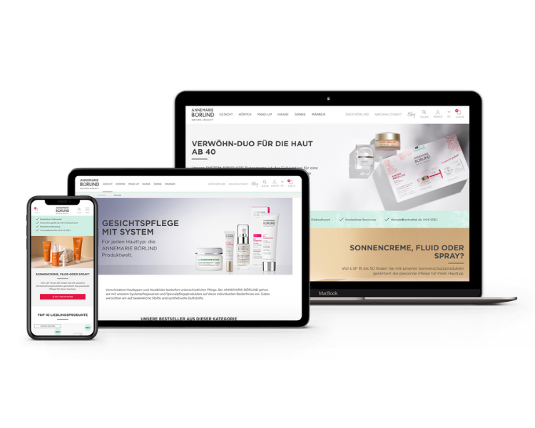 Frontend-Ansicht des ANNEMARIE BÖRLIND-Shops