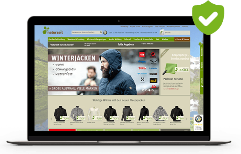 Sicherer Online-Shop von Naturzeit Screenshot
