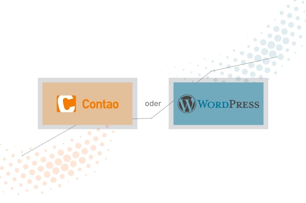 Logos von Conato und WordPress